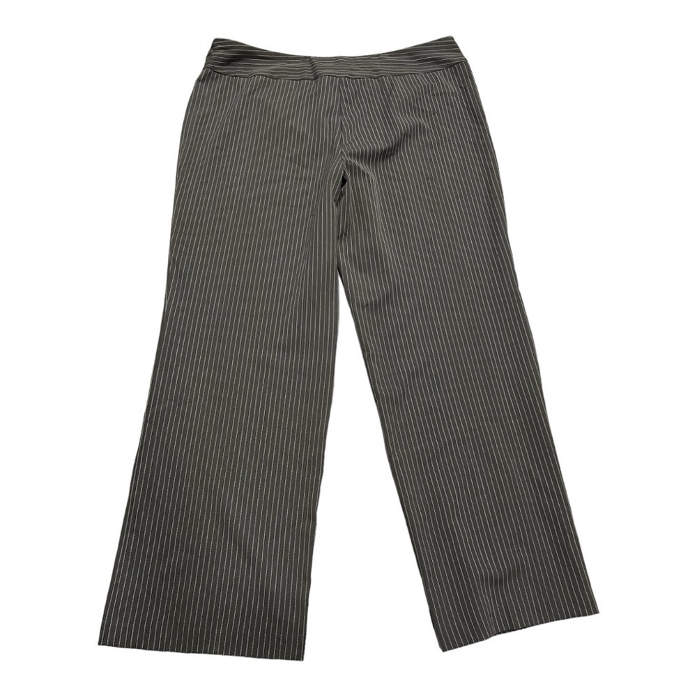Briggs NY Gray Pinstripe Stretch Pull-On Business Trousers Size 18
